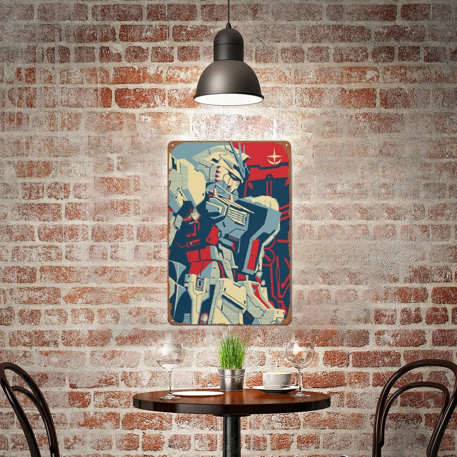 Amazon.com: Nu Gundam Pop Art Gundam Poster Retro Metal Sign